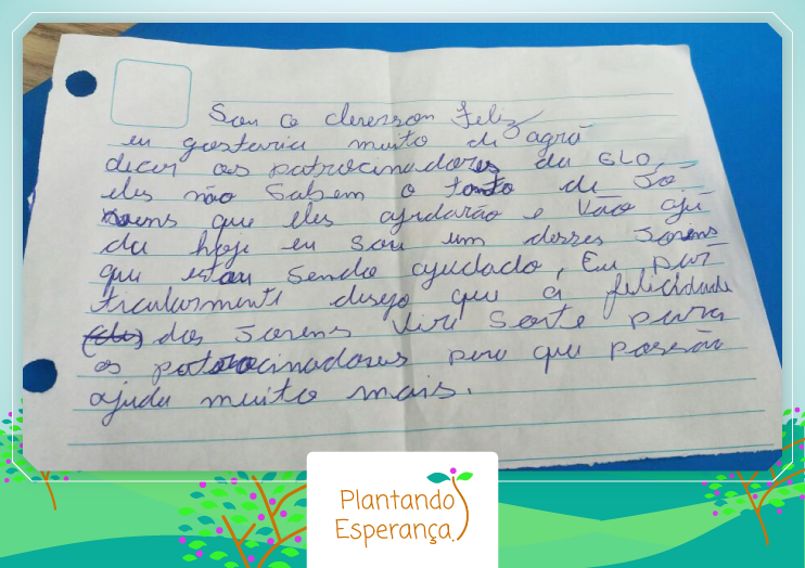Foto Plantando Esperança fundo colorido